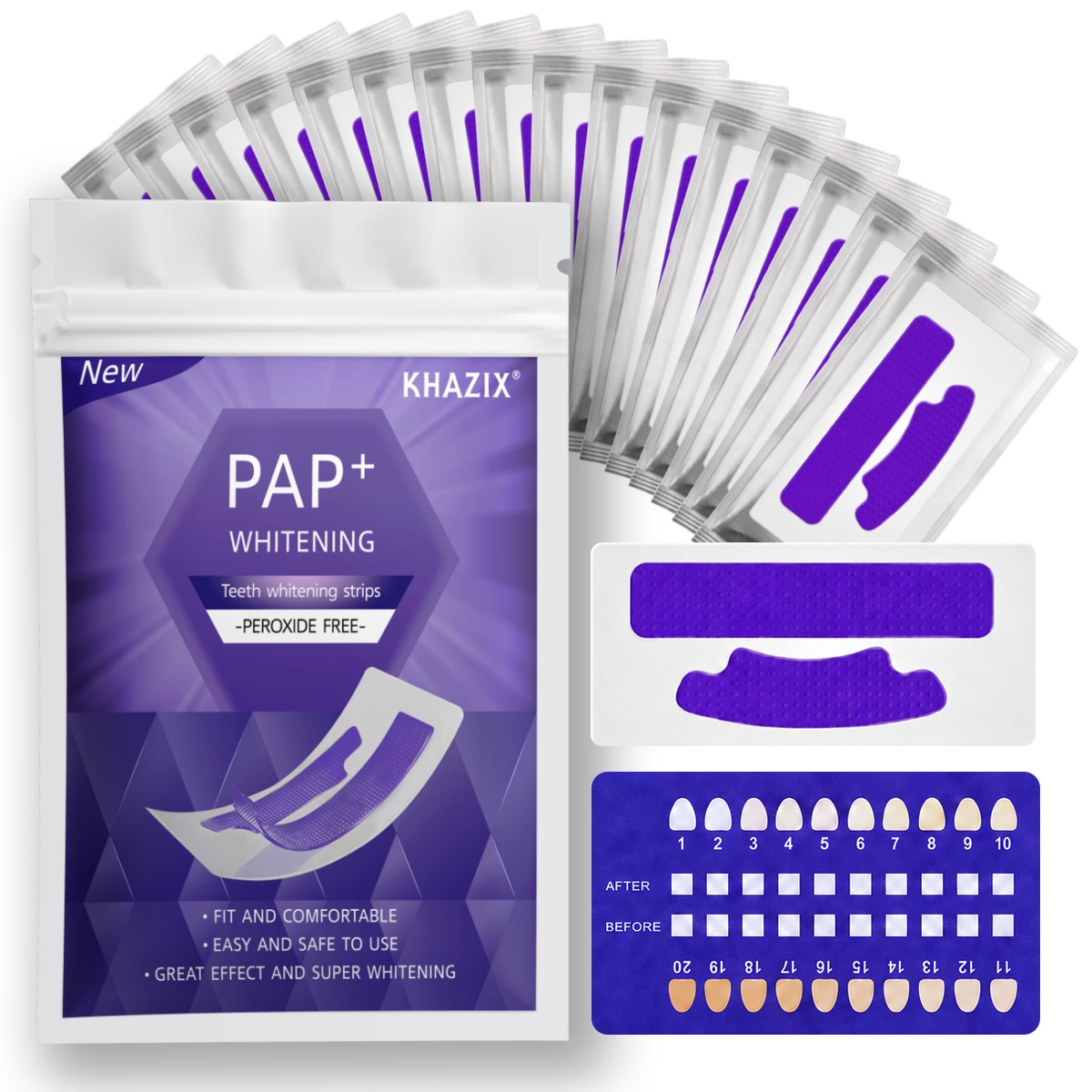 Teeth Whitening Strips Crest - 1/7 пары отбеливающих полосок для зубов