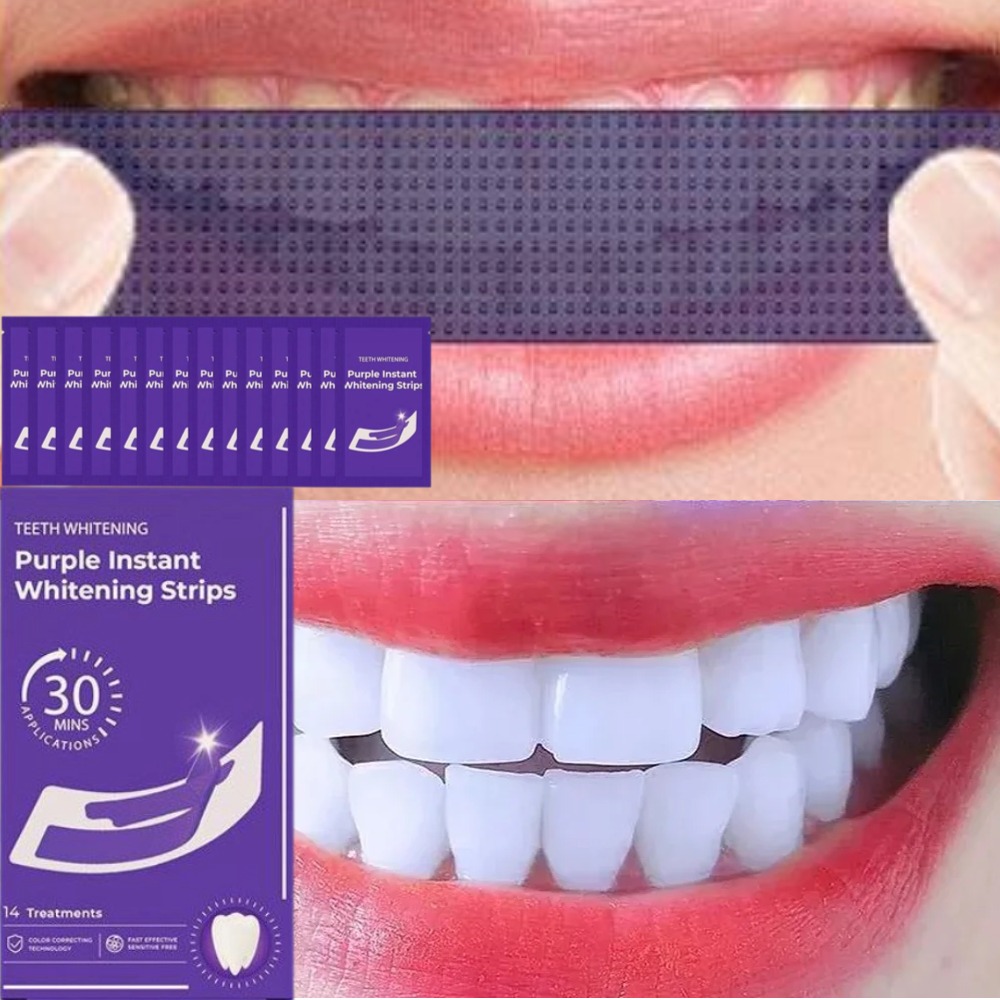 Teeth Whitening Crest - 42 пары отбеливающих полосок V34 фиолетового