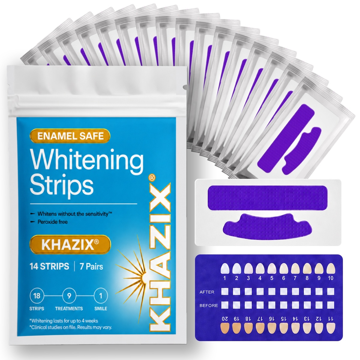 Teeth Whitening Strips Crest - 7 пар полосок для отбеливания зубов