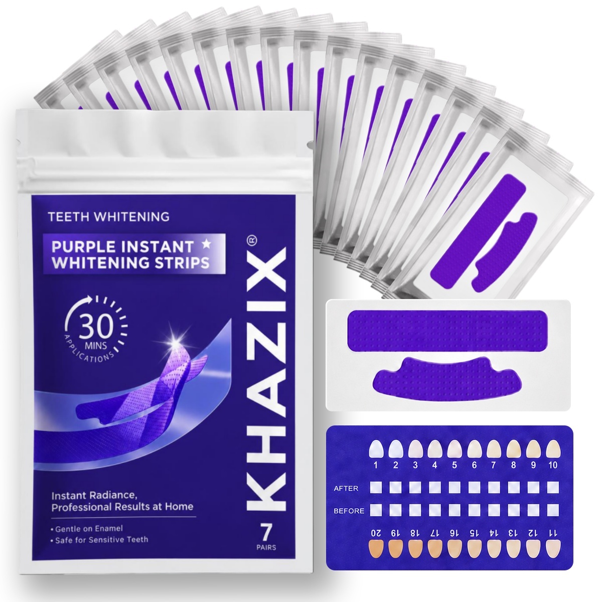 Teeth Whitening Strips Crest - 1/7 пары отбеливающих полосок для зубов