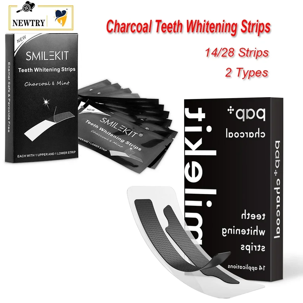 Teeth Whitening Crest - 28/14 шт. новый угольный гель PAP