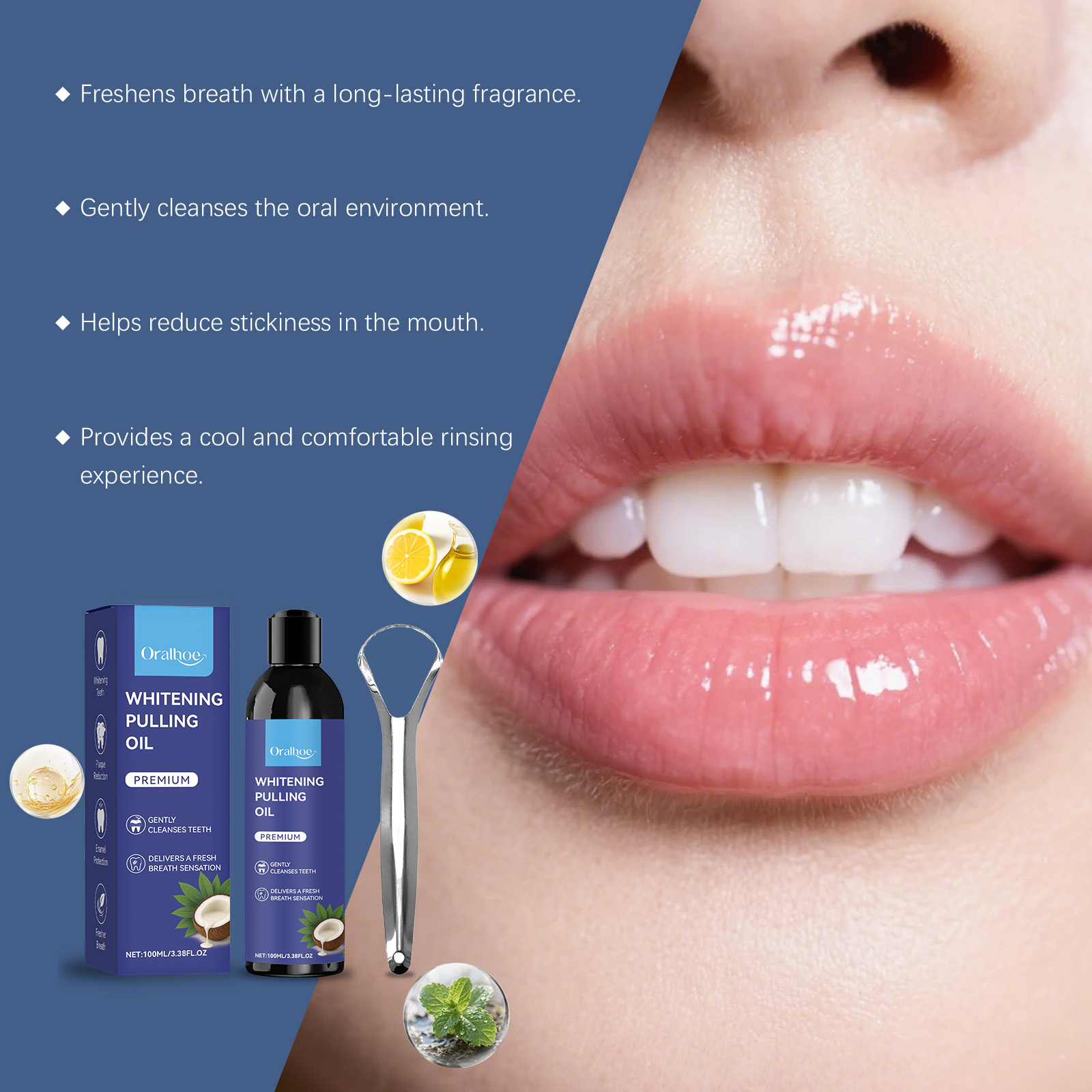 Новый Ополаскиватель для рта с – обзор и цена Teeth Whitening Oil Pulling