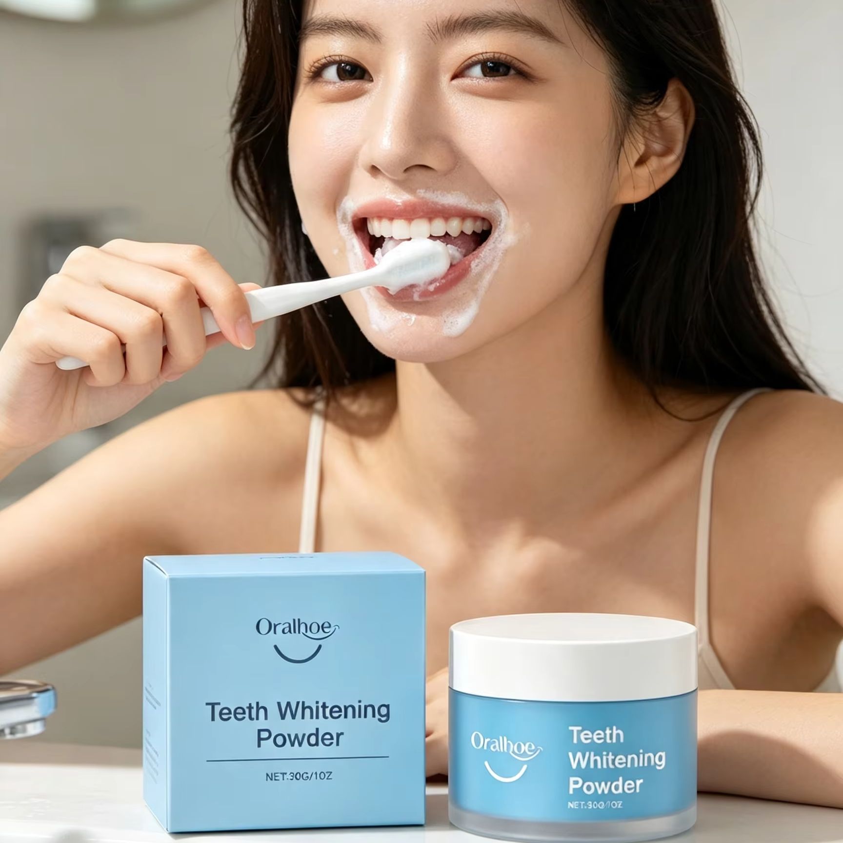 Зубной порошок Oralhoe для чис – обзор и цена Teeth Whitening Price