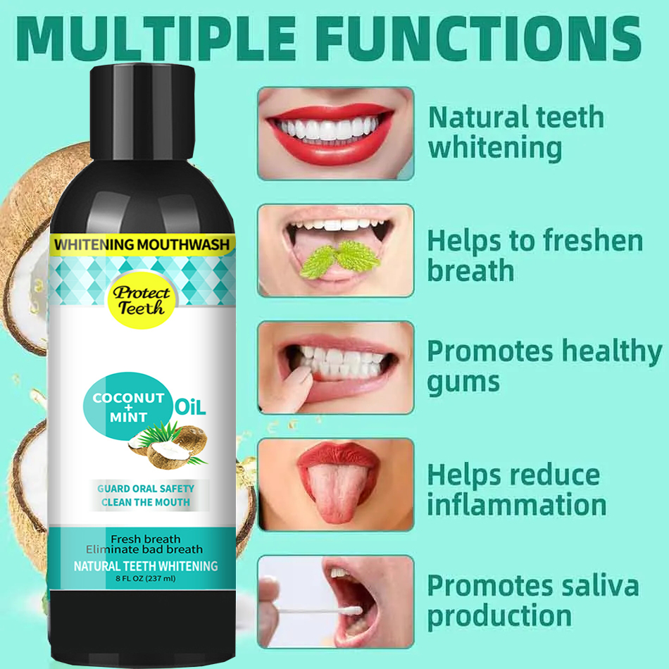 237 мл масло для вытягивания к – обзор и цена Teeth Whitening Oil Pulling