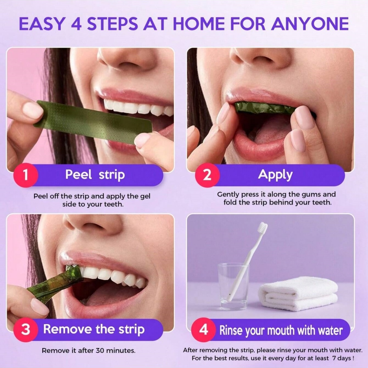 Роскошные отбеливающие наклейк – обзор и цена Teeth Whitening Before And After