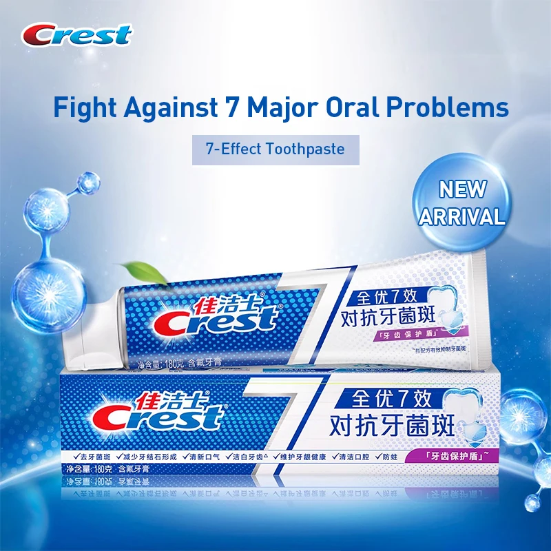 Зубная паста с 7-эффектами Cre – обзор и цена Teeth Whitening Crest