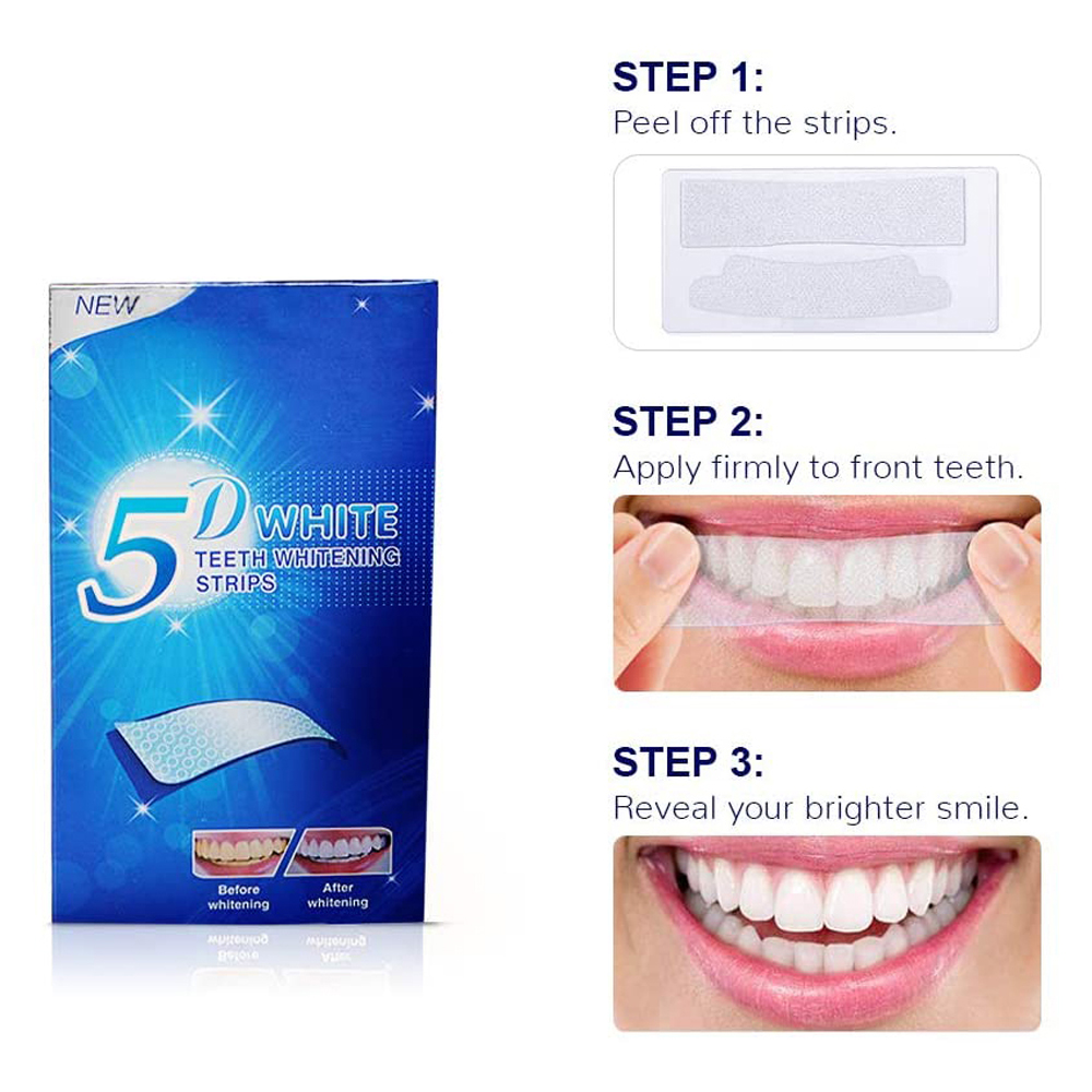 5D-полоски для отбеливания зуб – обзор и цена Teeth Whitening Gel Peroxide